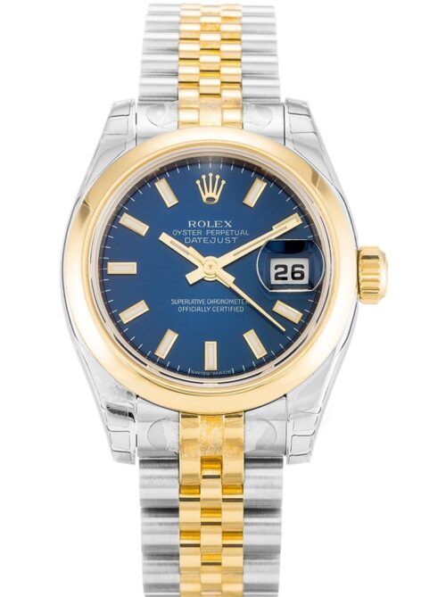 Replica Rolex Lady-Datejust 179163 26mm Blue Dial - Best shop to buy a Fake Rolex
