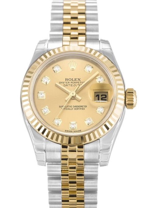 Replica Rolex Lady-Datejust 179173 26mm Champagne Dial - Best shop to buy a Fake Rolex
