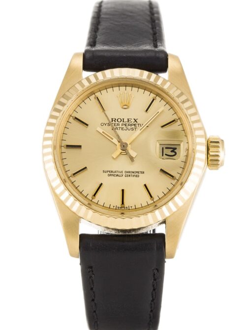Replica Rolex Lady-Datejust 6917 26mm Champagne Dial - Best shop to buy a Fake Rolex