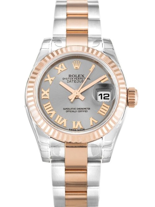 Replica Rolex Lady-Datejust 179171 26mm Rhodium Dial - Best shop to buy a Fake Rolex