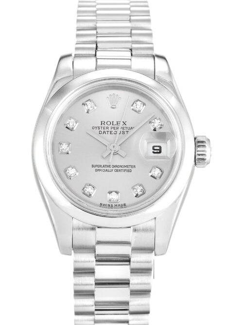 Replica Rolex Lady-Datejust 179166 26mm Silver Dial - Best shop to buy a Fake Rolex