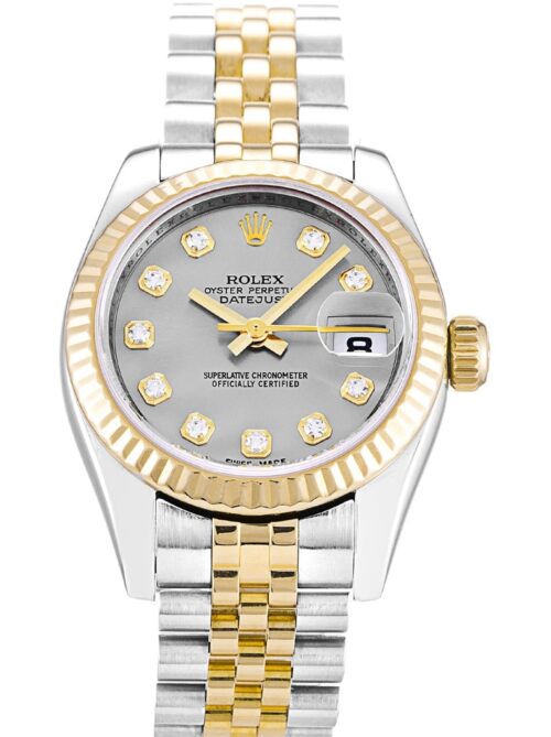 Replica Rolex Lady-Datejust 179173 26mm Silver Dial Two Tone - Best shop to buy a Fake Rolex