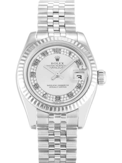 Replica Rolex Lady-Datejust 179174 26mm Silver Dial - Best shop to buy a Fake Rolex
