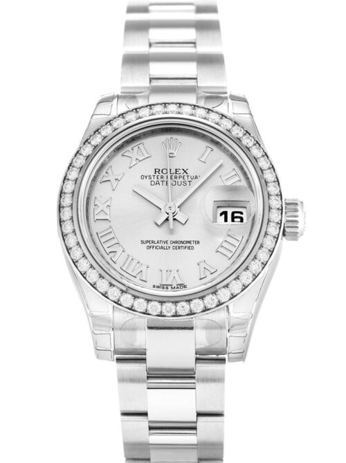 Replica Rolex Lady-Datejust 179384 26mm Silver Dial - Best shop to buy a Fake Rolex