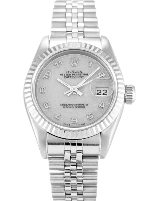 Replica Rolex Lady-Datejust 69174 26mm Silver Dial - Best shop to buy a Fake Rolex