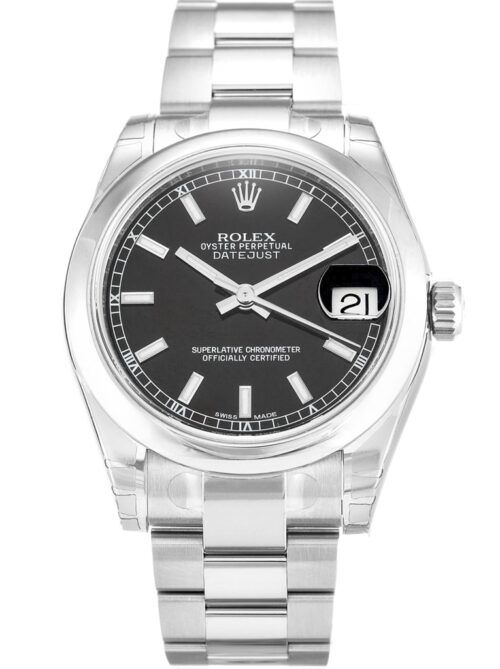 Replica Rolex Lady-Datejust 178240 31mm Black Dial - Best shop to buy a Fake Rolex