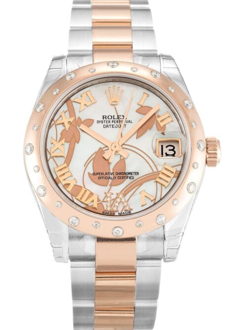 Replica Rolex Lady-Datejust 178341 31mm White Floral Dial - Best shop to buy a Fake Rolex