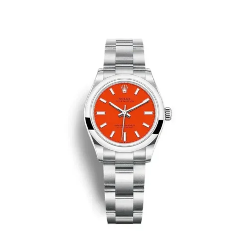 Replica Rolex Oyster Perpetual Lady 31mm Dial Coral Red 277200 - Best shop to buy a Fake Rolex