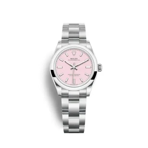 Replica Rolex Oyster Perpetual Lady 34mm Dial Candy Pink 124200 - Best shop to buy a Fake Rolex