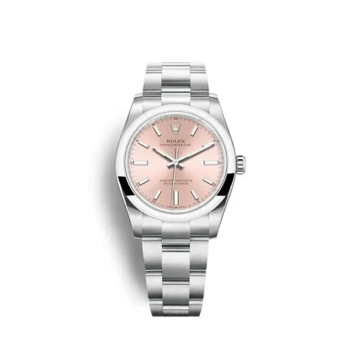 Replica Rolex Oyster Perpetual Lady 34mm Dial Pink 124200 - Best shop to buy a Fake Rolex