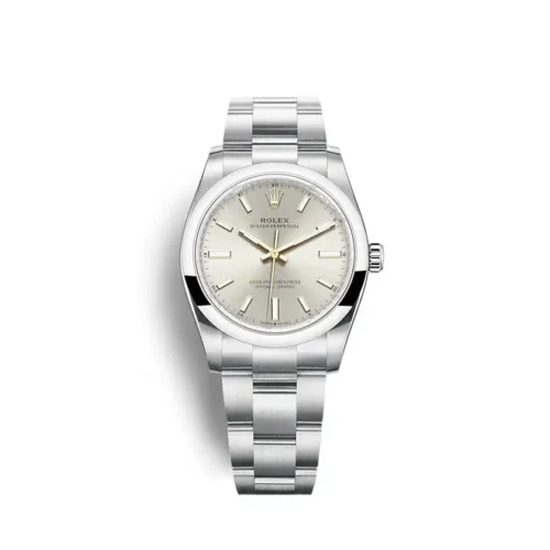Replica Rolex Oyster Perpetual Lady 34mm Dial Silver 124200 - Best shop to buy a Fake Rolex