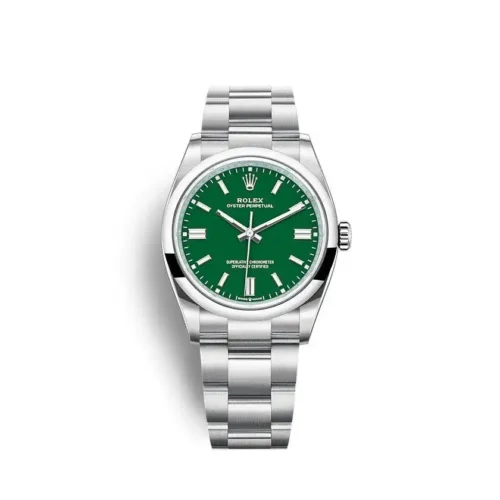 Replica Rolex Oyster Perpetual Lady 36mm Dial Green 126000 - Best shop to buy a Fake Rolex