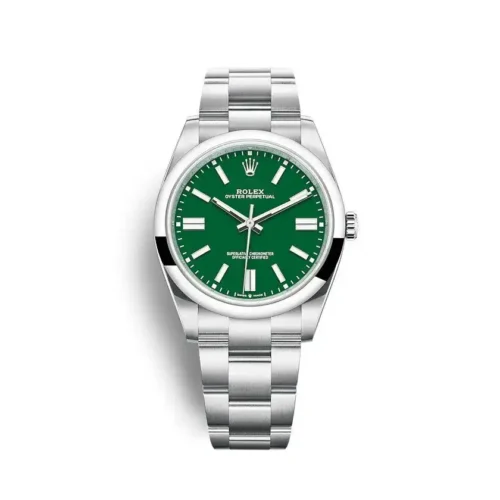 Replica Rolex Oyster Perpetual Lady 41mm Dial Green 124300 - Best shop to buy a Fake Rolex