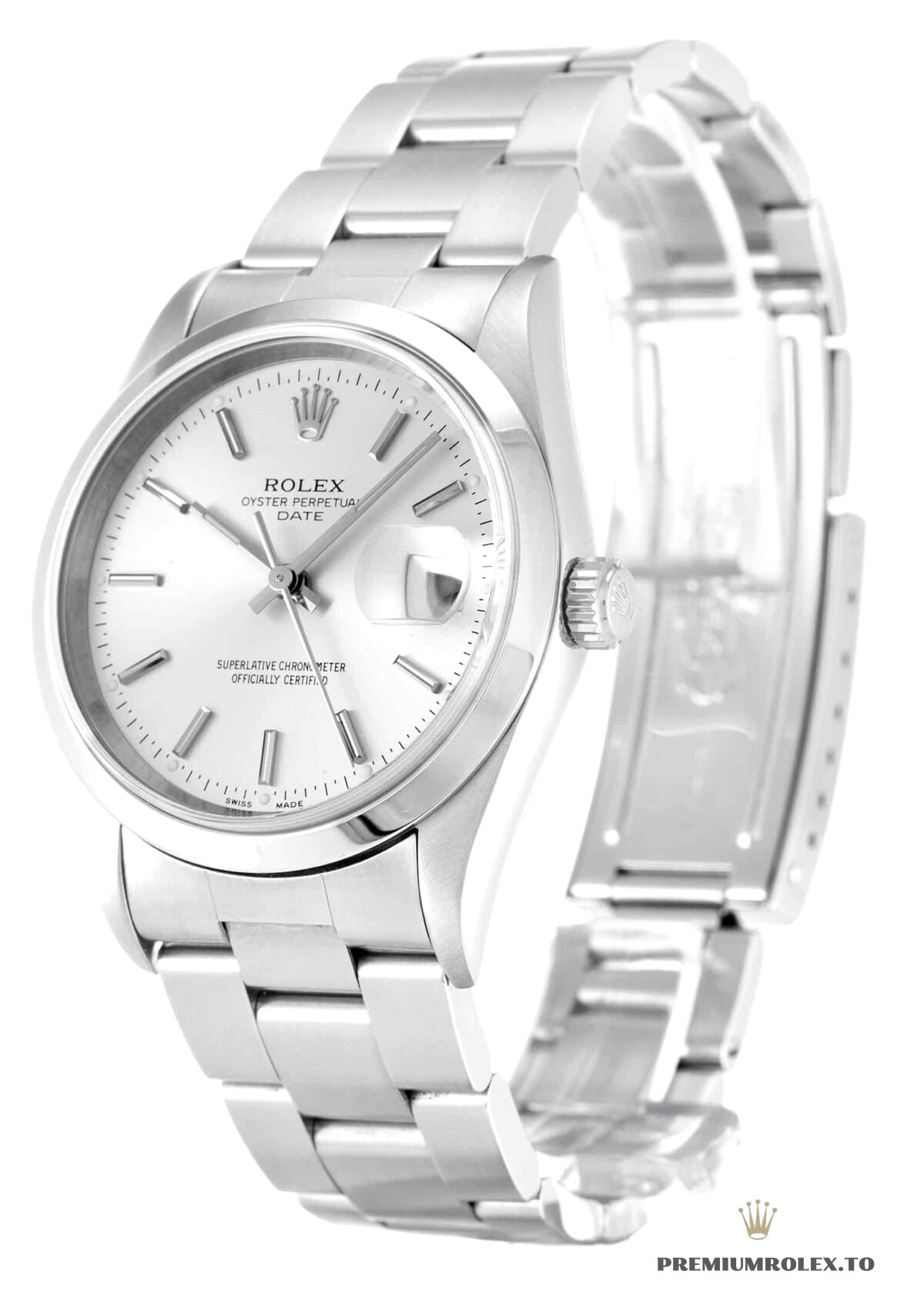 Replica Rolex Oyster Perpetual Date 34mm Dial Silver 15200 - fake Rolex for sale