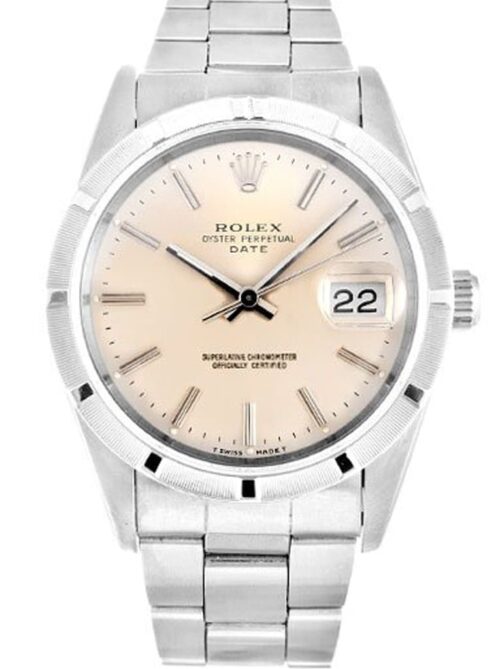 Replica Rolex Oyster Perpetual Date 34mm Dial Silver 15210 - Best shop to buy a Fake Rolex