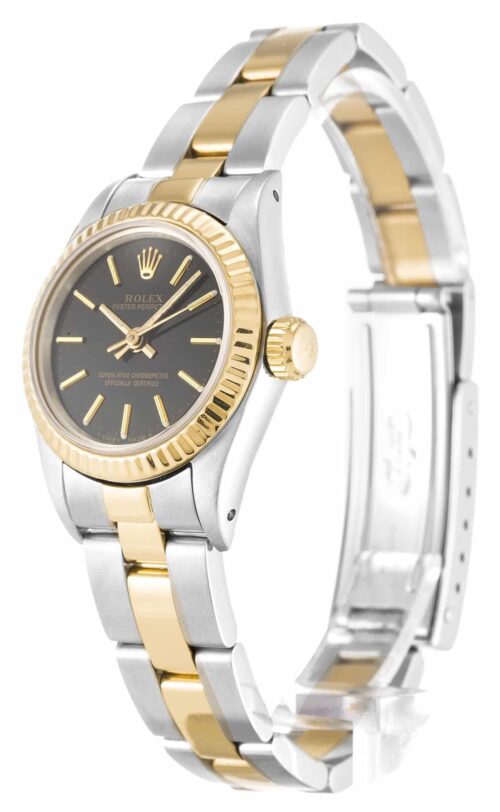 Replica Rolex Oyster Perpetual Lady 24mm Dial Black 67193 - Best shop to buy a Fake Rolex
