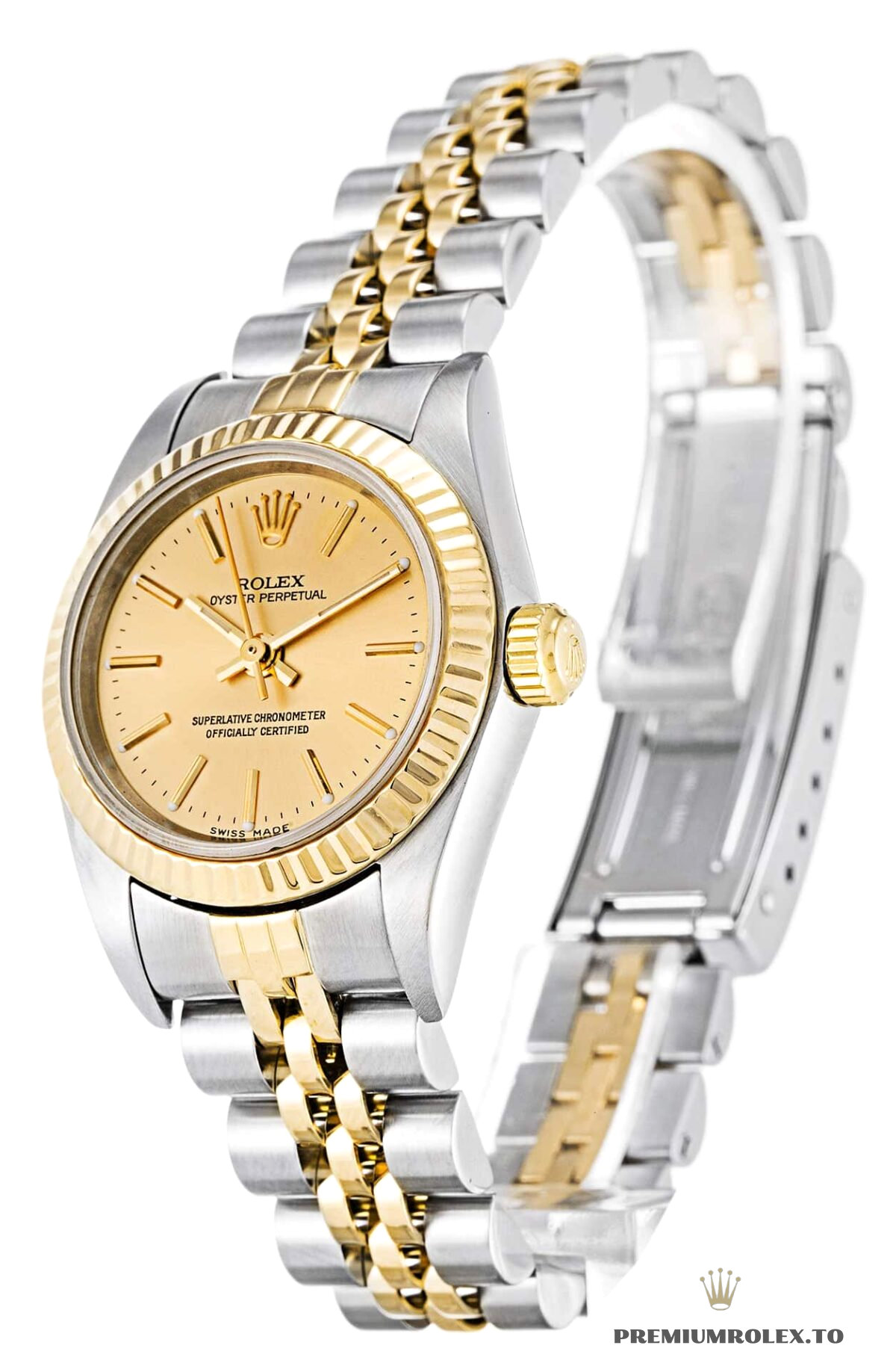 Replica Rolex Oyster Perpetual Lady 24mm Dial Gold 76193 - high-end Rolex imitation