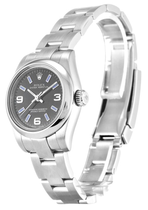 Replica Rolex Oyster Perpetual Lady 26mm Dial Black 176200 - Best shop to buy a Fake Rolex