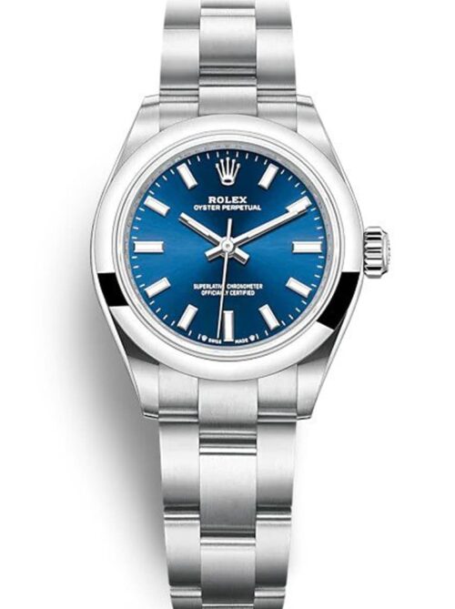 Replica Rolex Oyster Perpetual Lady 28mm Dial Blue 276200 - Best shop to buy a Fake Rolex