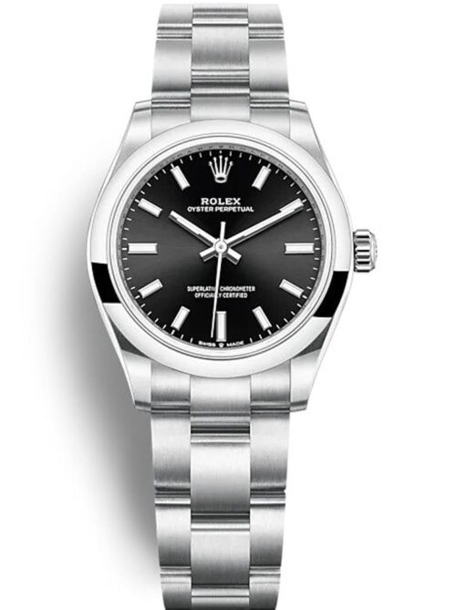 Replica Rolex Oyster Perpetual Lady 31mm Dial Black 277200 - Best shop to buy a Fake Rolex