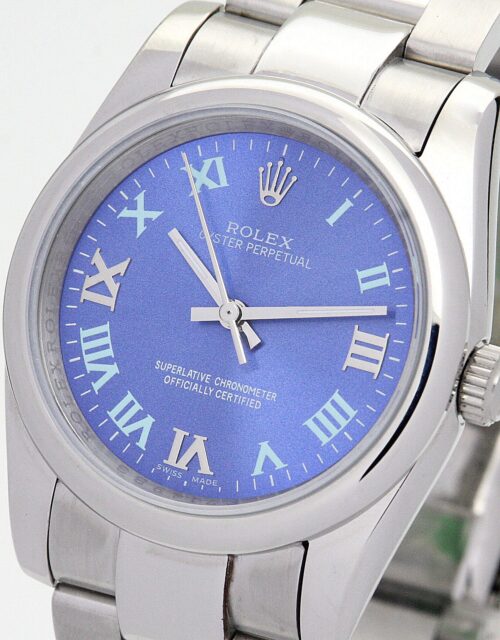 Replica Rolex Oyster Perpetual Lady 31mm Dial Blue 177200 - Best shop to buy a Fake Rolex