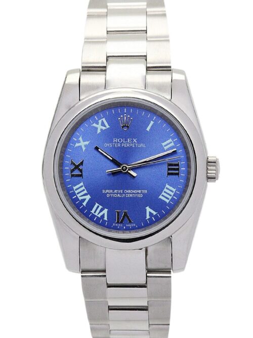 Replica Rolex Oyster Perpetual Lady 31mm Dial Blue 177200 - Best shop to buy a Fake Rolex