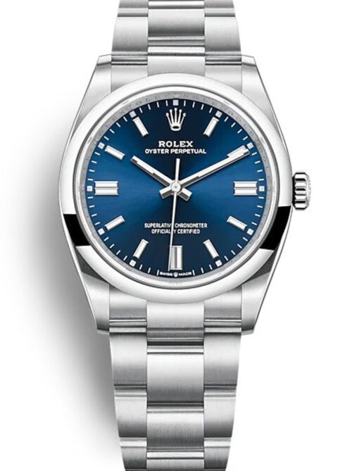 Replica Rolex Oyster Perpetual Lady 36mm Dial Blue 126000 - Best shop to buy a Fake Rolex