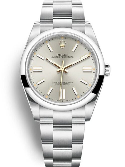 Replica Rolex Oyster Perpetual Lady 41mm Dial Silver 124300 - Best shop to buy a Fake Rolex