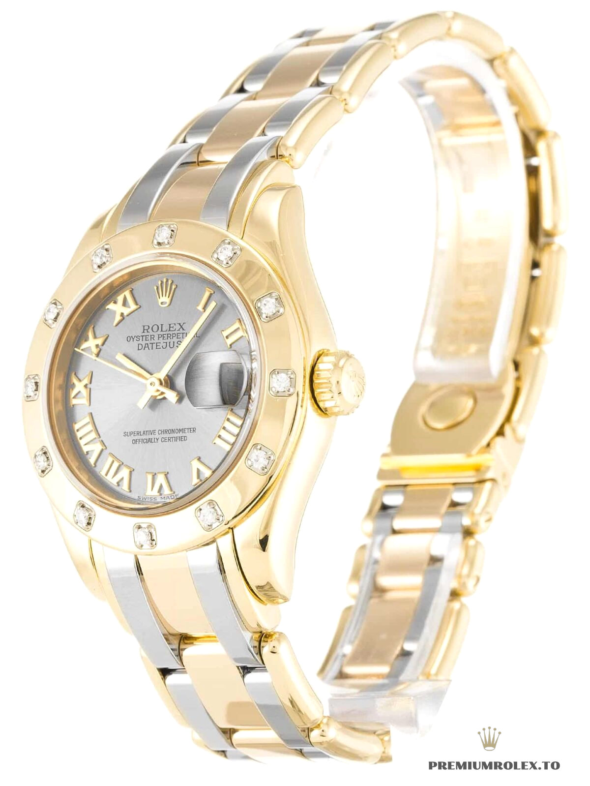 Replica Rolex Pearlmaster 28mm Dial Rhodium 80318 - fake Rolex for sale