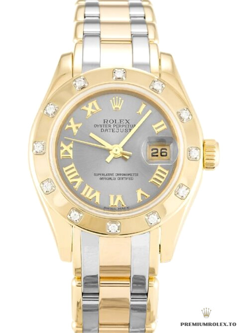 Replica Rolex Pearlmaster 28mm Dial Rhodium 80318 - fake Rolex for sale