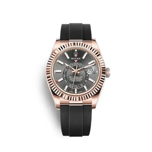 Replica Rolex Sky-Dweller 326235 42mm Black Dial - Best shop to buy a Fake Rolex