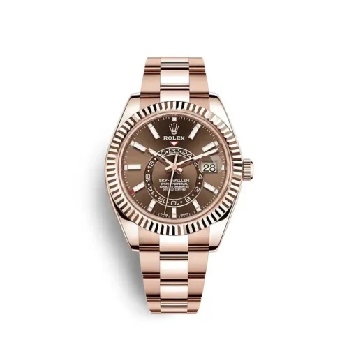 Replica Rolex Sky-Dweller 326935 42mm Chocolate Dial - Best shop to buy a Fake Rolex
