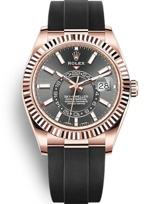 Replica Rolex Sky-Dweller 326235 42mm Black Dial - Best shop to buy a Fake Rolex