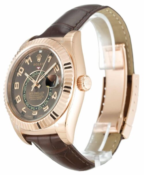 Replica Rolex Sky-Dweller 326135 42mm Brown Dial - Best shop to buy a Fake Rolex