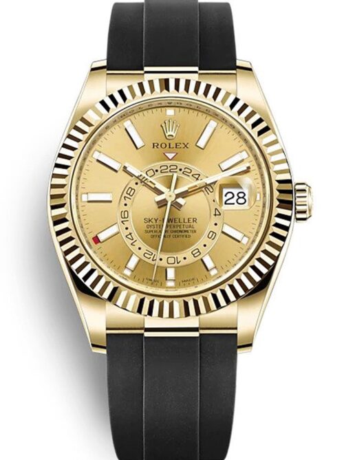 Replica Rolex Sky-Dweller 326238 42mm Champagne Dial - Best shop to buy a Fake Rolex