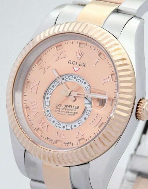 Replica Rolex Sky-Dweller 326938 42mm Champagne Dial - Best shop to buy a Fake Rolex