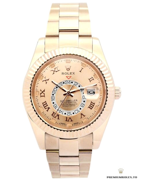 Replica Rolex Sky-Dweller Champagne Dial 42mm 326938 - high-end Rolex imitation