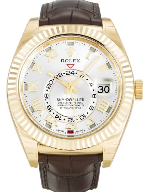 Replica Rolex Sky-Dweller 326138 42mm Silver Dial - Best shop to buy a Fake Rolex