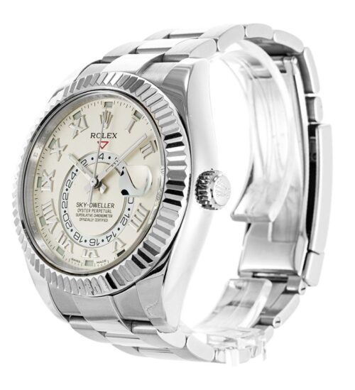 Replica Rolex Sky-Dweller 326939 42mm Silver Dial - Best shop to buy a Fake Rolex