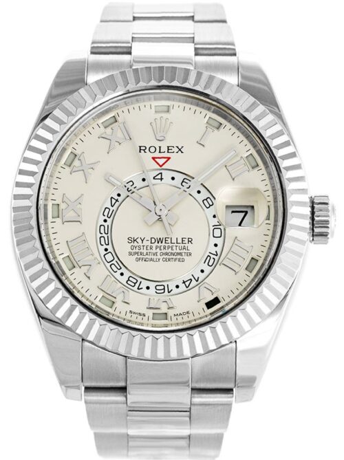 Replica Rolex Sky-Dweller 326939 42mm Silver Dial - Best shop to buy a Fake Rolex
