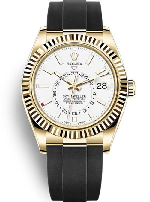 Replica Rolex Sky-Dweller 326238 42mm White Dial - Best shop to buy a Fake Rolex