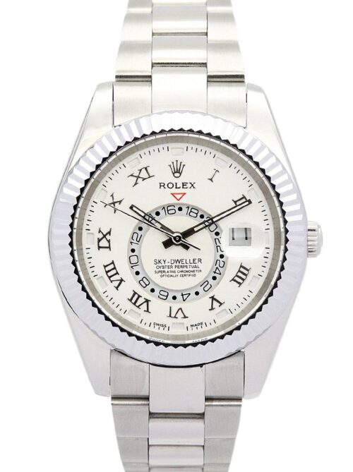 Replica Rolex Sky-Dweller 326938 42mm White Dial - Best shop to buy a Fake Rolex