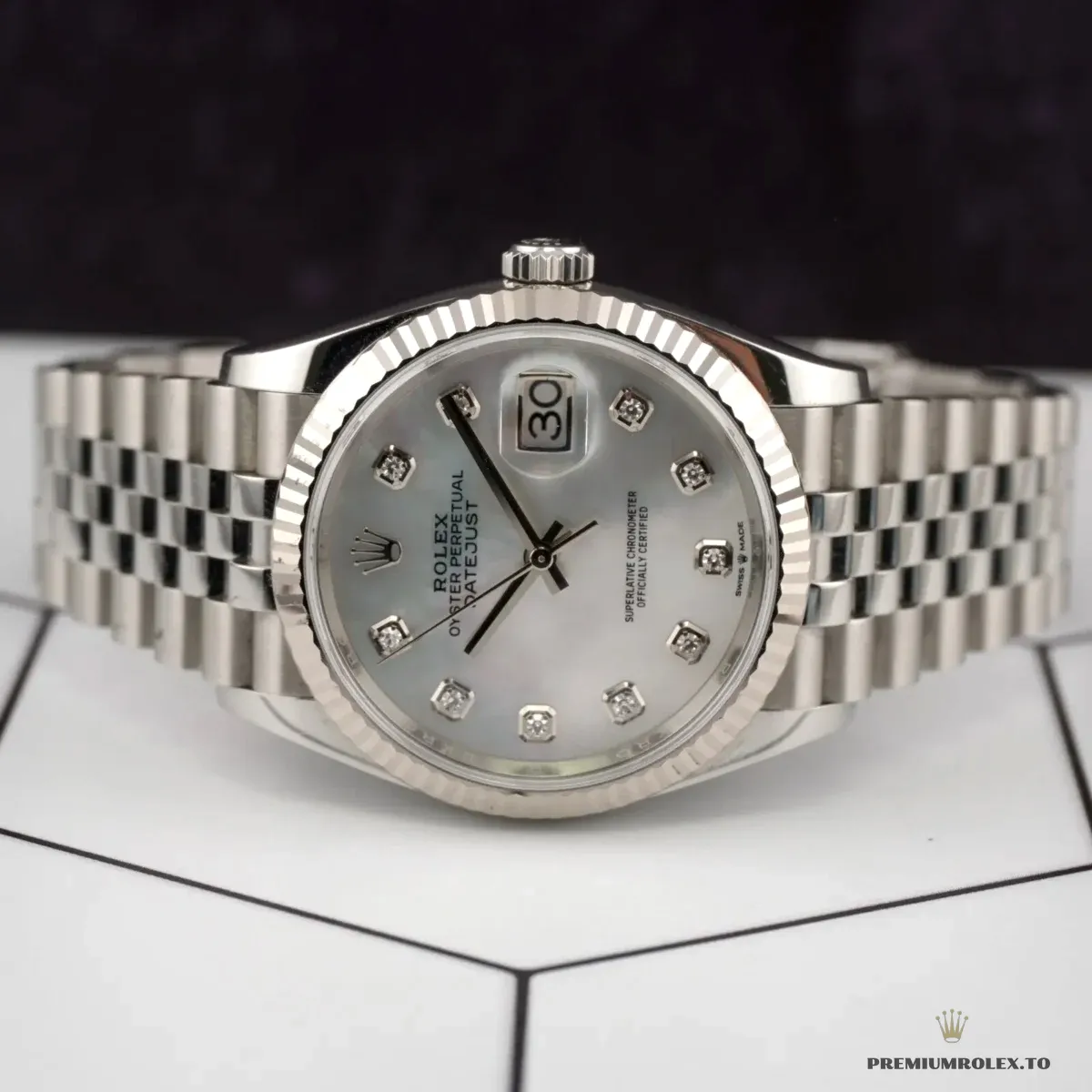 Replica Rolex Datejust 126233 36mm Dial White Mother of Pearl - Image 4