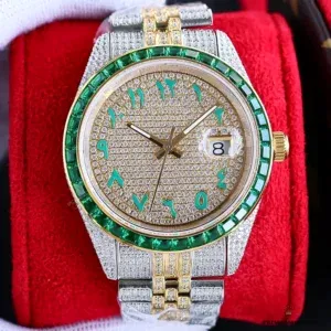 Side profile showing yellow gold diamond bezel on 41mm Oystersteel 126300