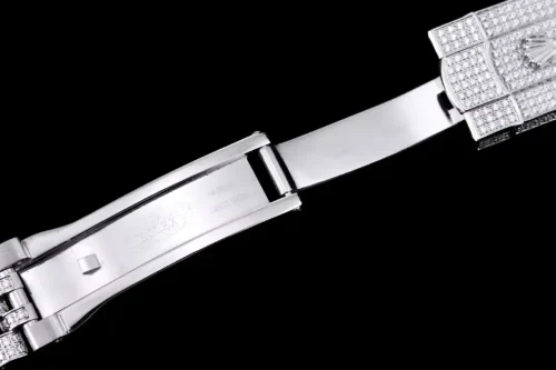 Replica Rolex Datejust 126300 41mm Dial Full-Diamond Arabic 1 - Best shop to buy a Fake Rolex