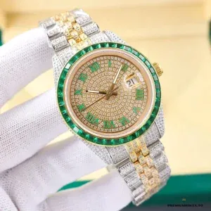 Caseback and profile view of the 41mm diamond-set Datejust 126300