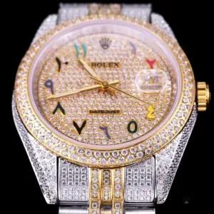 Side profile of 41mm Oystersteel case and sapphire crystal