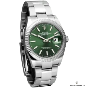 Datejust 126334 side profile showing Oystersteel case and lugs