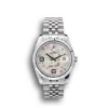Replica Rolex Datejust 41983 41mm Silver Floral Dial Front - Best shop to buy a Fake Rolex