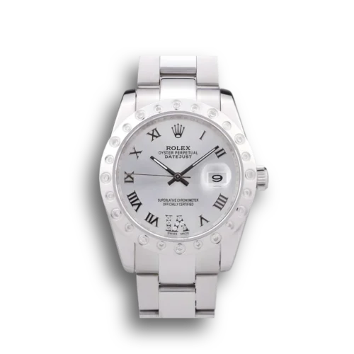 Replica Rolex Datejust 7468 36mm Silver Dial Front - Best shop to buy a Fake Rolex